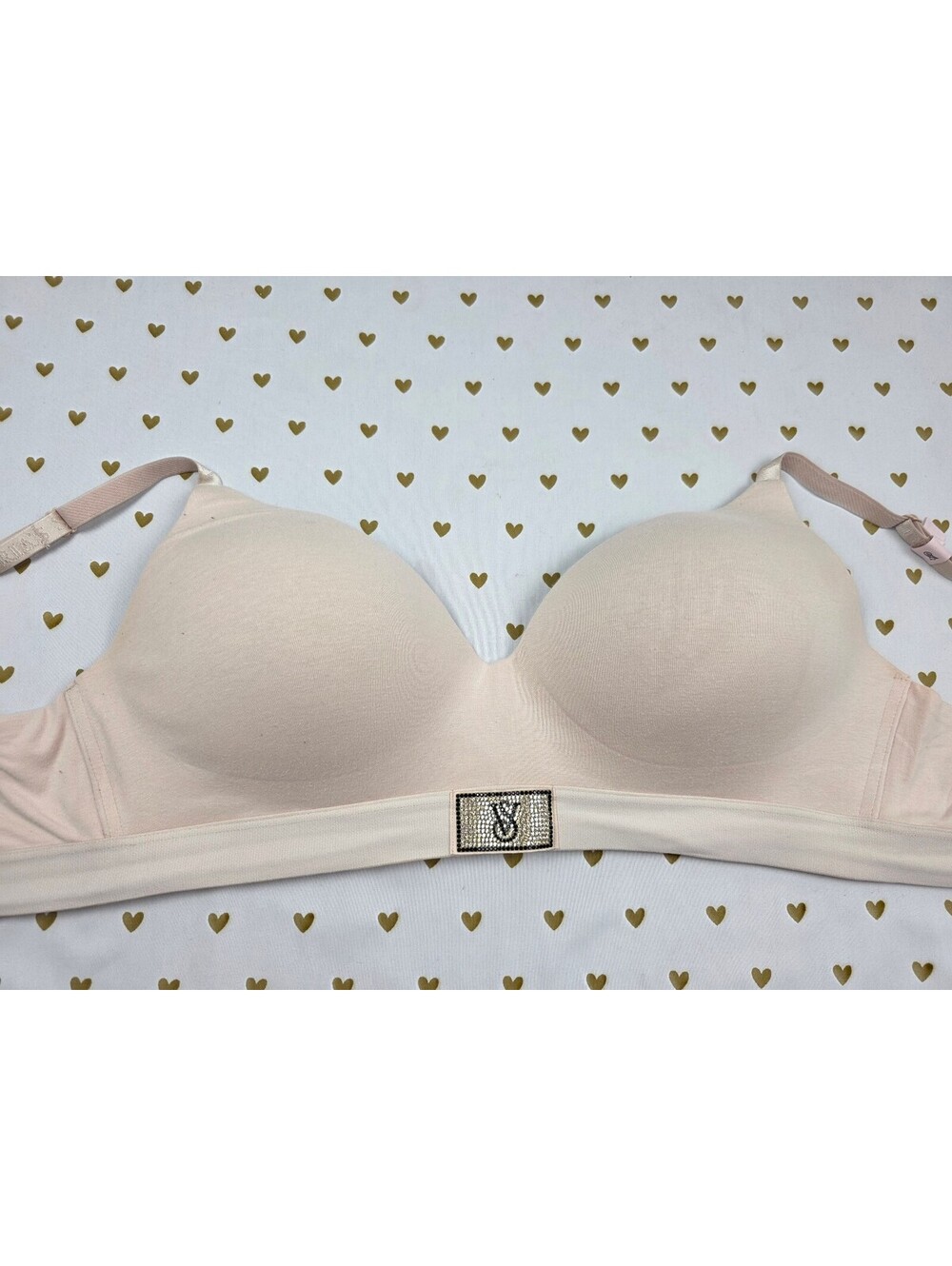 Victorias Secret 40C BLING T shirt lightly Lined Wireless NO Wire Bra